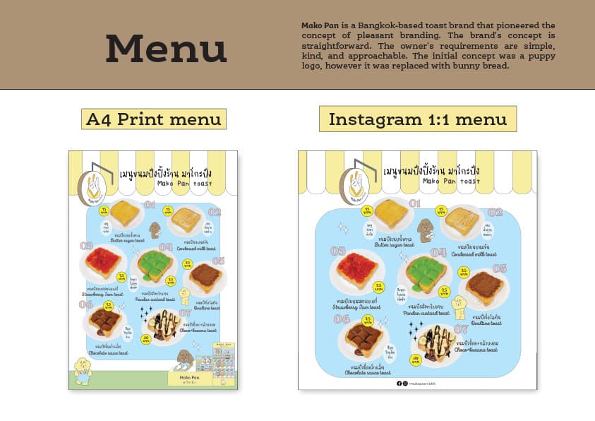 Mako pan, toast, logo, design