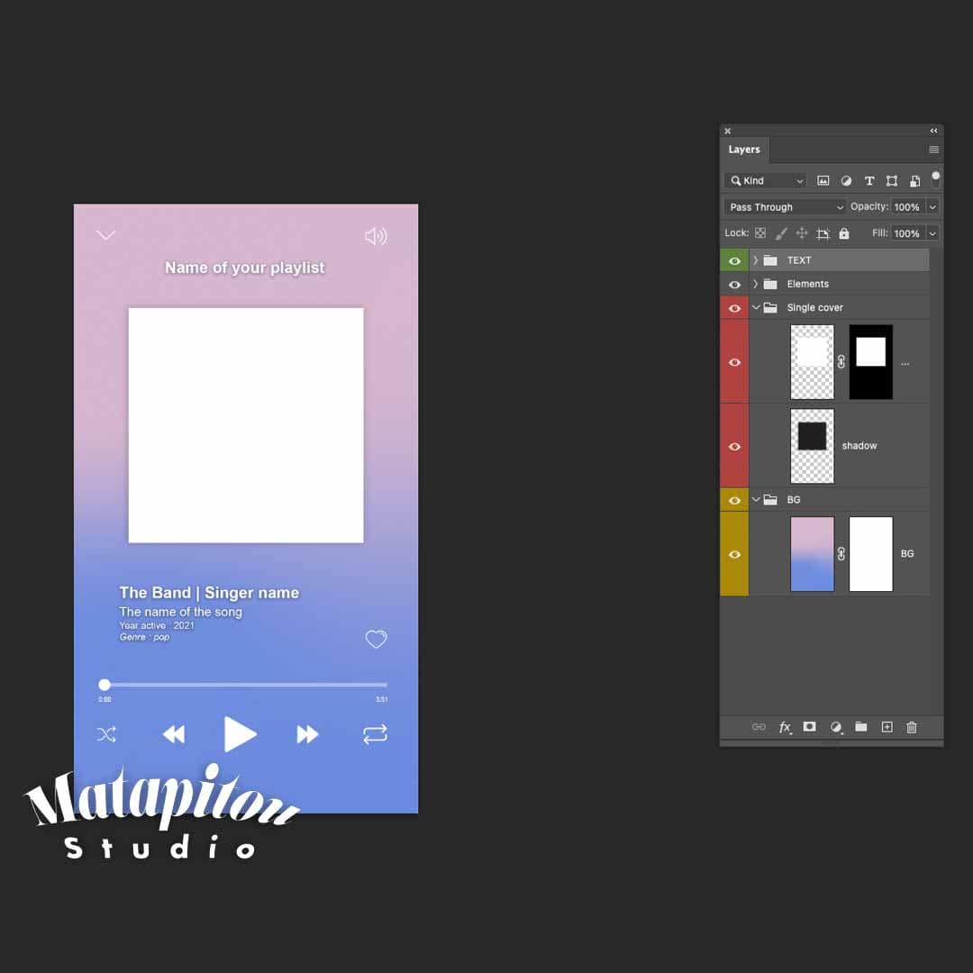template, UI design